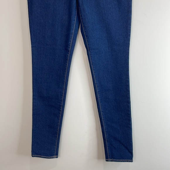 Old Navy Super Skinny Jeans Blue Dark Wash Mid-Rise Stretch Size 8 Tall - Picture 4 of 10